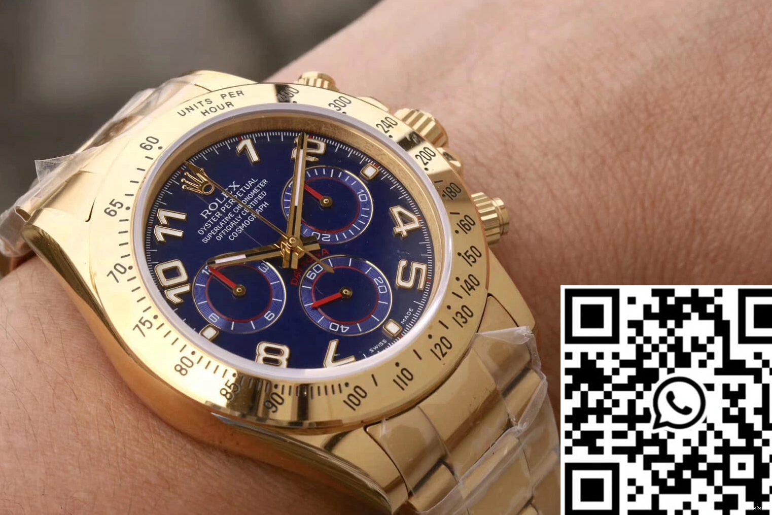 Factory Gold JH Dial Daytona 116528 Full Blue Rolex Cosmograph 0806